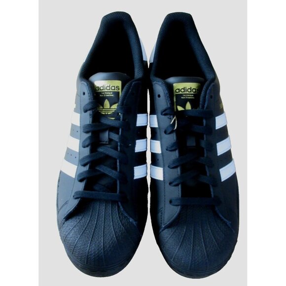Adidas Men's Superstar Leather Shoes Core Black White Gold Sizes NIB EG4959 - Picture 3 of 5